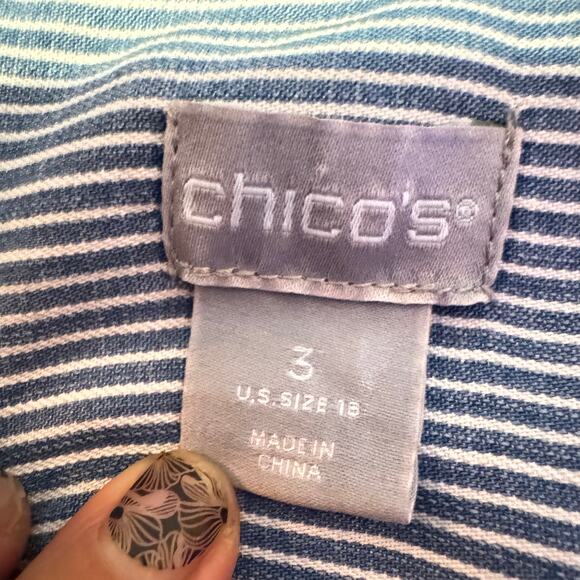 Chicos Denim Dress w Pockets Sz 3 super Cute!!! - Picture 4 of 6